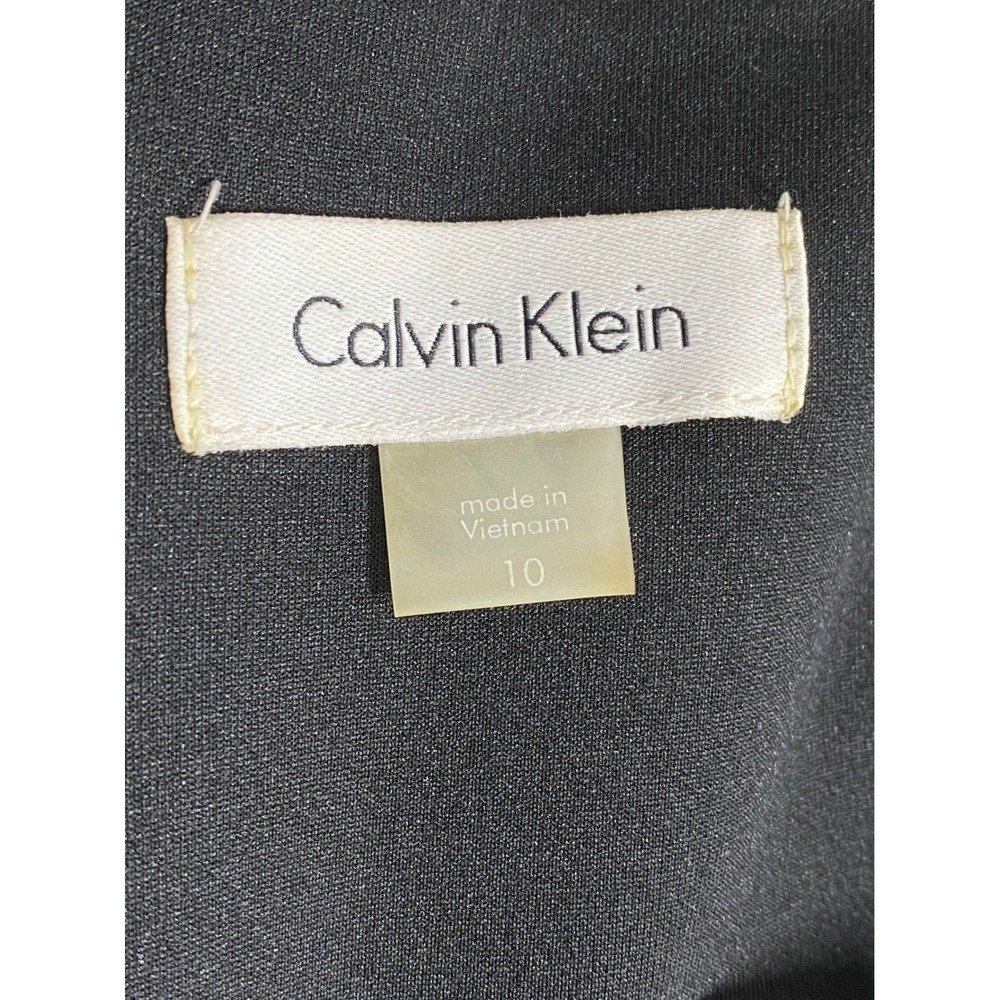 Calvin Klein Black Cold Shoulder Scuba Sheath Dress Sweetheart Neckline Size 8 - Picture 7 of 11